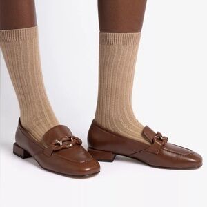 Penelope Chilvers Low Lorenzo Genuine Leather Loafer Cognac kitten heel size 41
